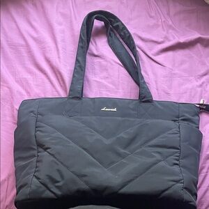 Lacoste Quilted Black Tote Bag